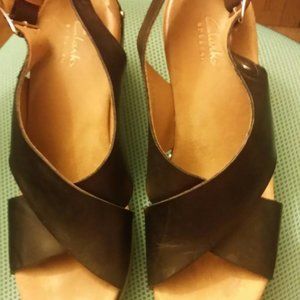 Clarks leather shoes.